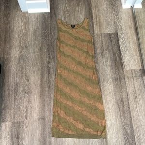 JADE Camo Skin Hugging Knit Midi Dress XS